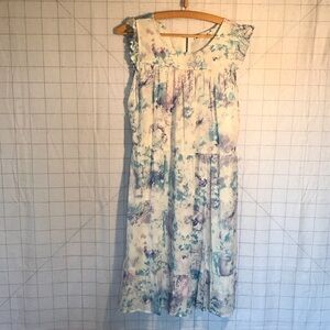 Devoted Women’s size M/L Floral Cap Sleeve Ruffled Boho Dress